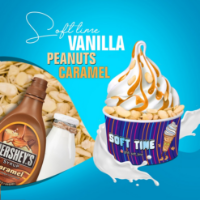 وانیل کارامل با بادام‌زمینی